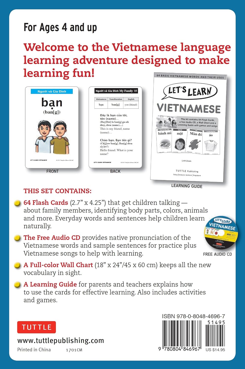 Let's Learn Vietnamese Kit: A Complete Language Learning Kit for Kids (64 Flash Cards, Free Online Audio, Games &