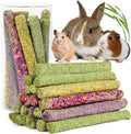 Timothy Hay Sticks - 44Pcs Natural Chews for Teeth - Handmade Rabbit & Guinea Pig Toys - Chinchilla, Rat, Hamster