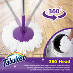 Spin Mop and Bucket Set, Adjustable Pole