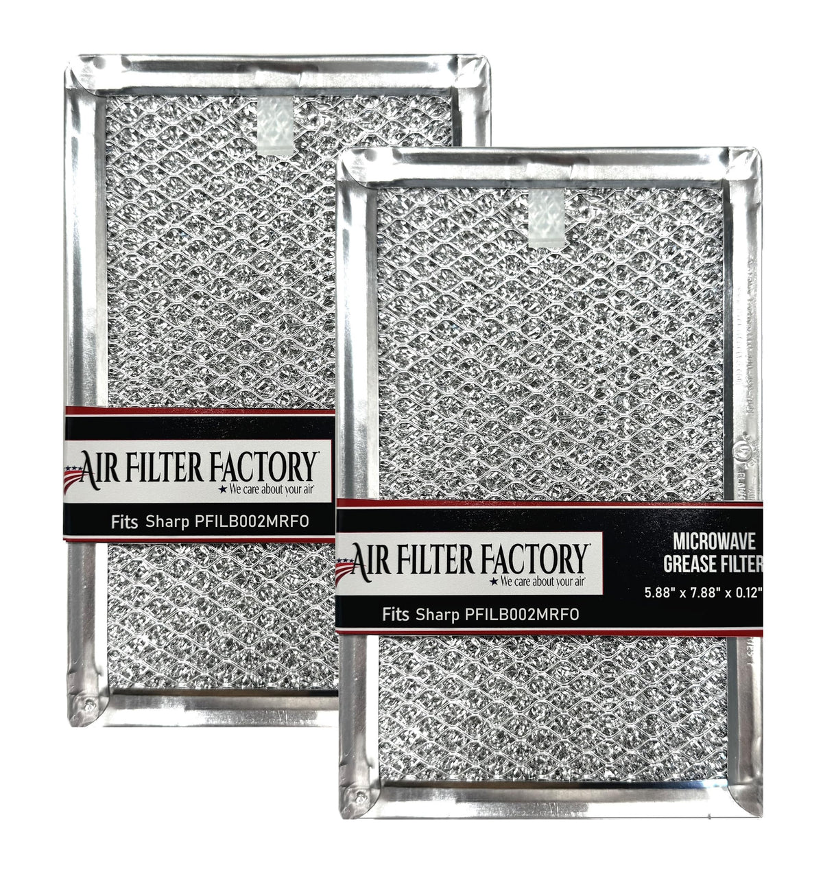 Air Filter Factory Grease Filter PFILB002MRFO Replacement For Sharp Microwave 12-Layer Aluminum Grease Filters 2-Pack