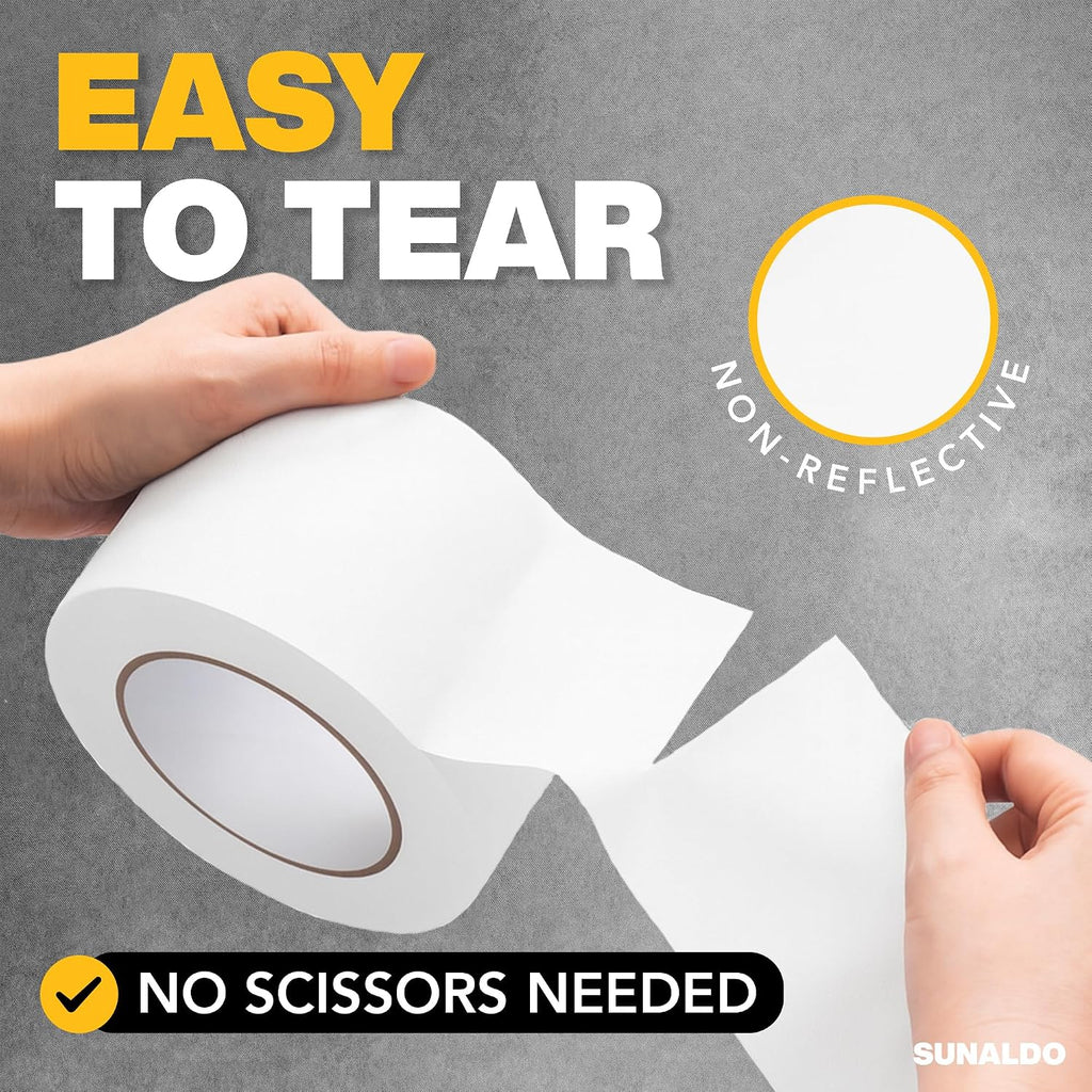 Gaffers Tape (3"x30 yards) Heavy Duty, Easy Rip, No Residue | White