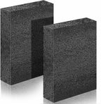 2 Pcs Polyethylene Foam Block, 12" X 6" X 2", Black