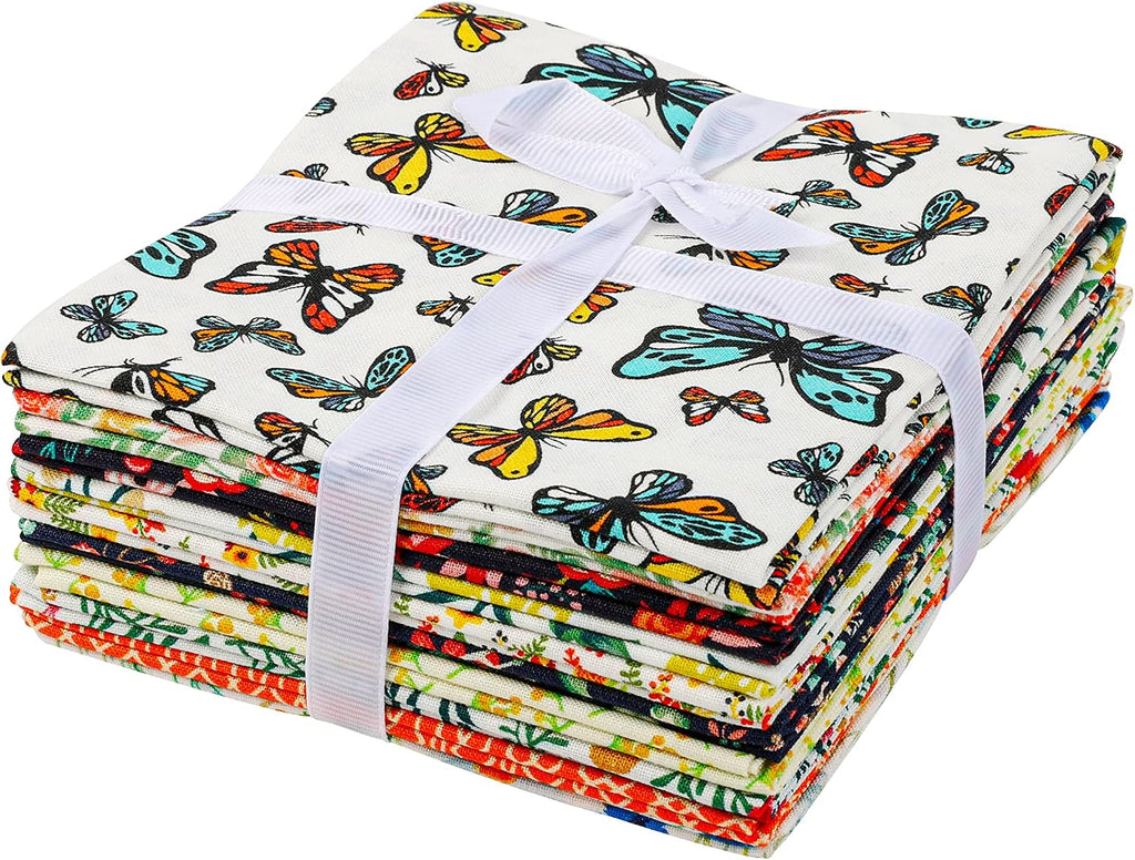 25 Options- 100% Cotton Quilting Fabric Bundles 10pcs Fat Quarters 18”x21”-Medium Weight 5.2 oz- Soft Cotton for