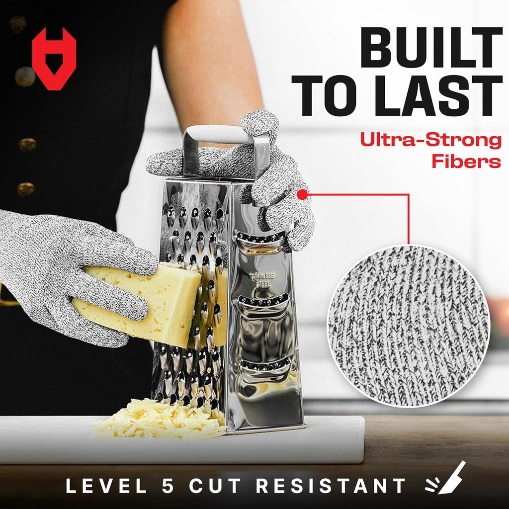 Cut Resistant Gloves With Grip Microdots — Food Grade Cutting Glove