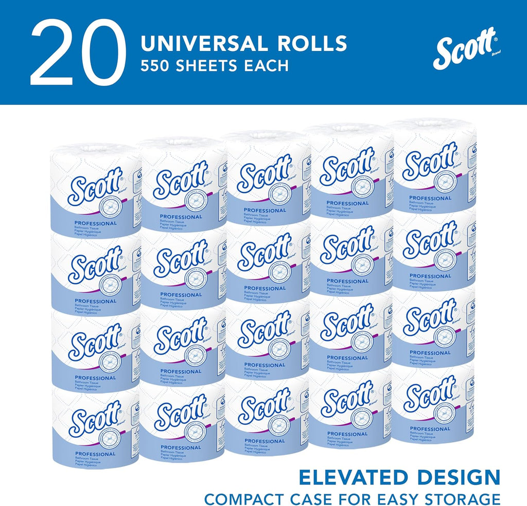 Standard Roll Toilet Paper, Bulk, 20 Rolls (13607)