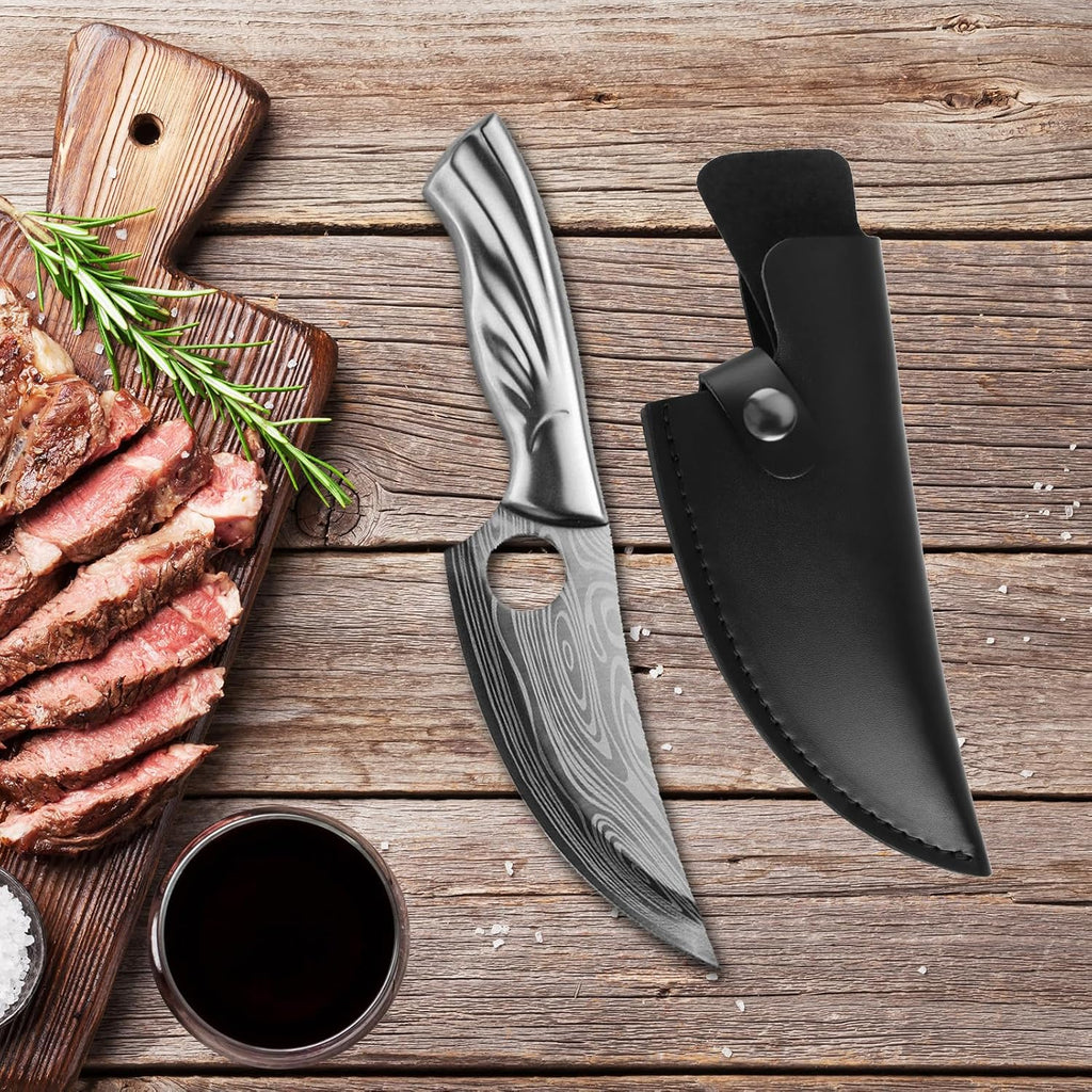 6 Inch PU Leather Knife Sheath for Matsato Knives, Universal PU Leather Sheath with Belt Loop for Kitchen Chef and