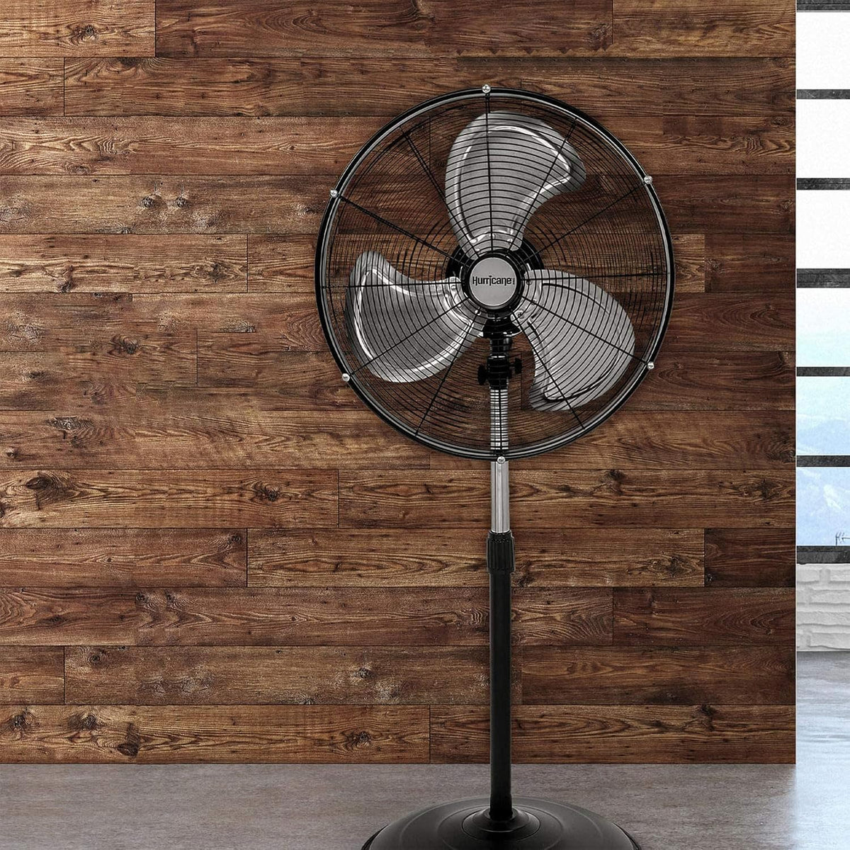Hurricane Pro High-Velocity Oscillating Metal Stand Fan, 3 Speeds, 20in