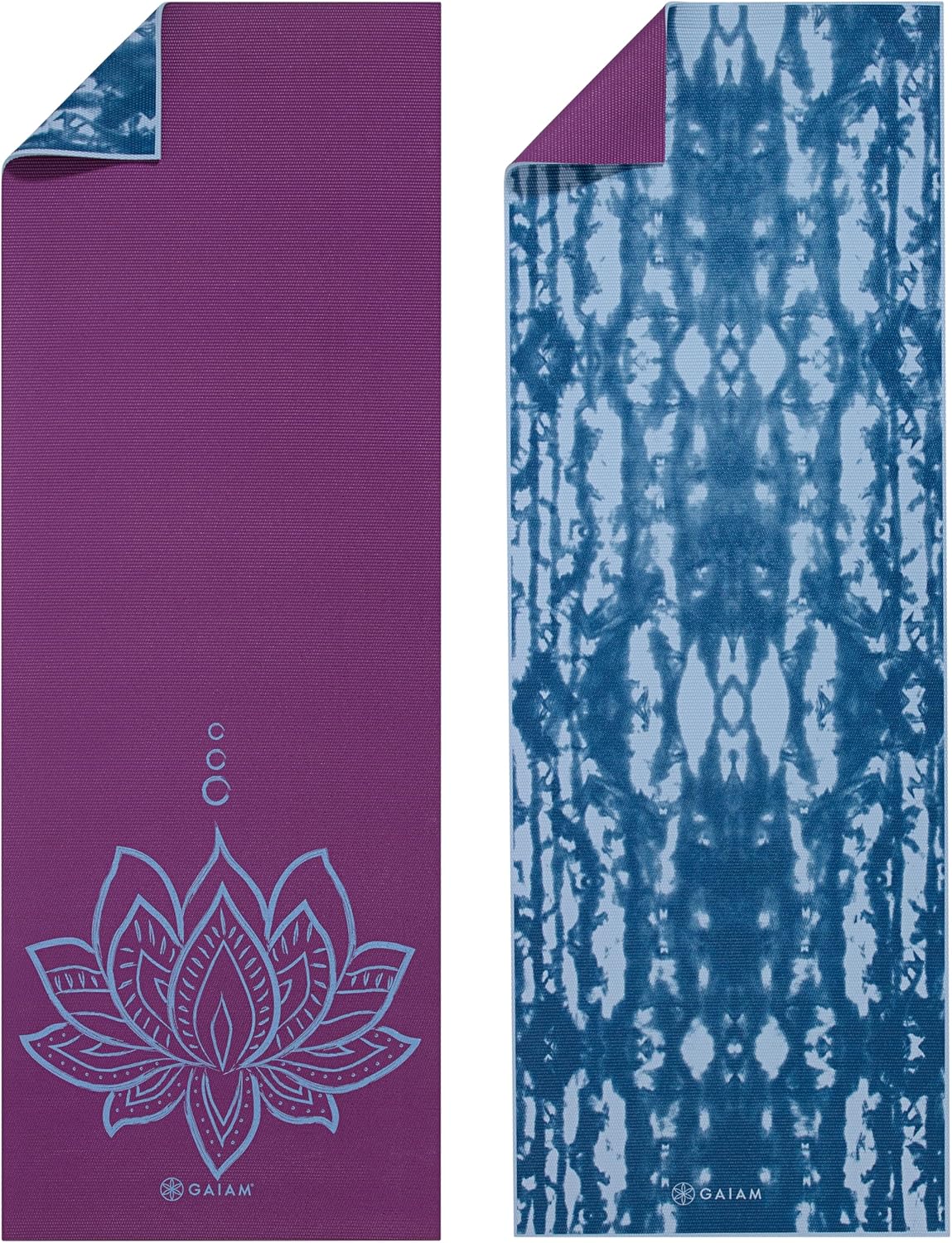 Yoga Mat - Premium Print Reversible Extra Thick Non Slip Exercise & Fitness Mat for All Types of Yoga, Pilates &