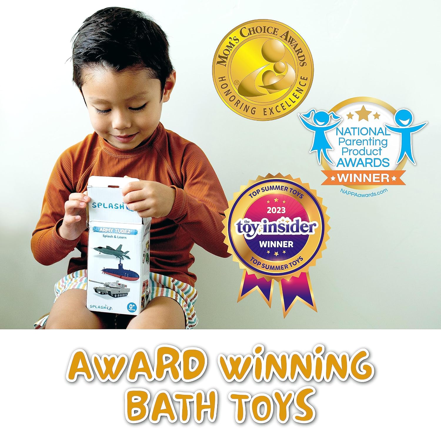 Bath Toys for Kids Ages 4-8, Kids Bath Toys for Boys, Mold Free No Hole Sealed, Soft Durable Army Play Set Submarine