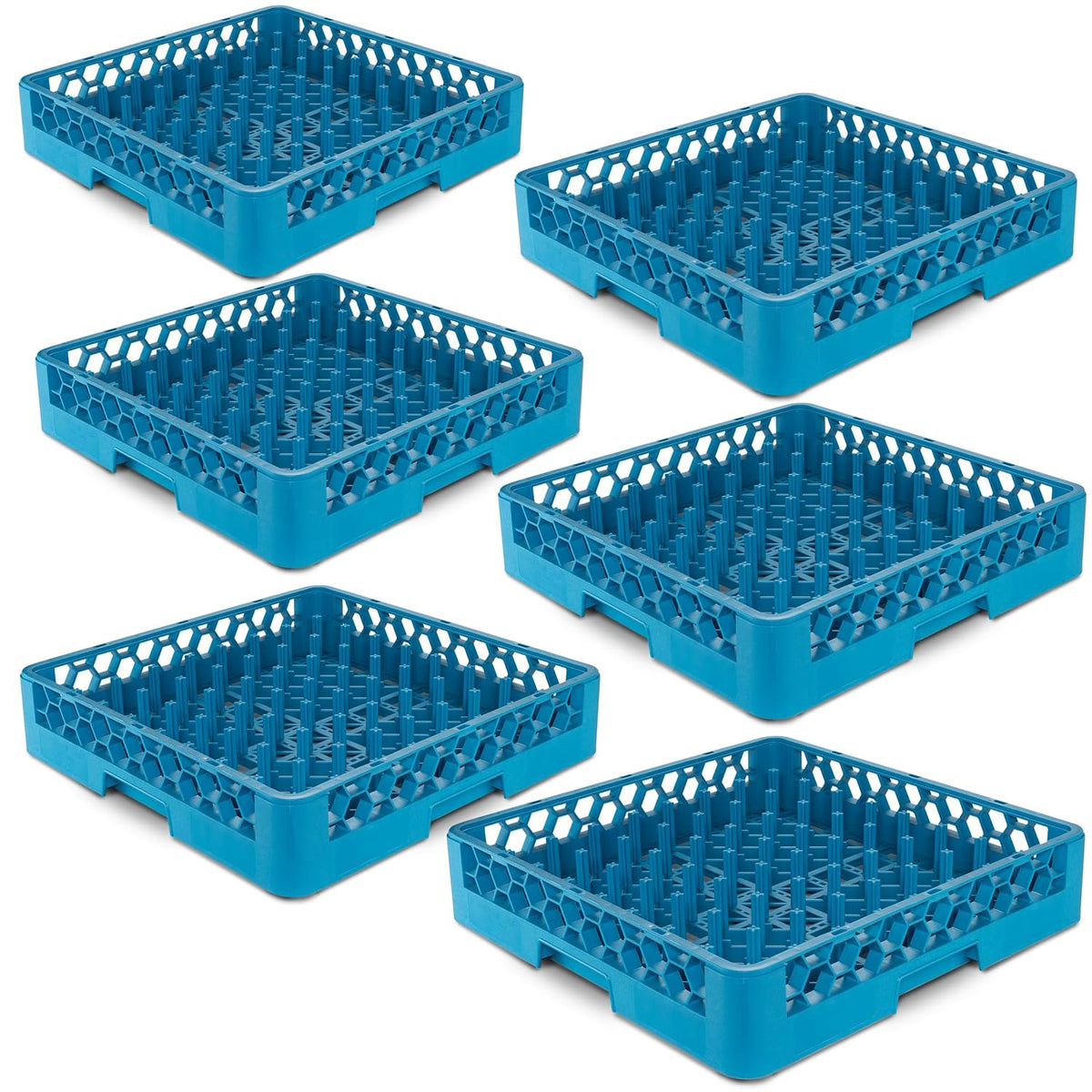 Carlisle OptiClean Plate and Tray Rack, 2.50" Pegs, Pack of 6