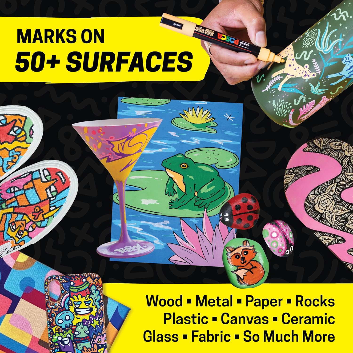 Paint Markers, 3M Fine Point Acrylic Paint Pens with Reversible Tips, Art Supplies For Gifts, Decorations Fabric
