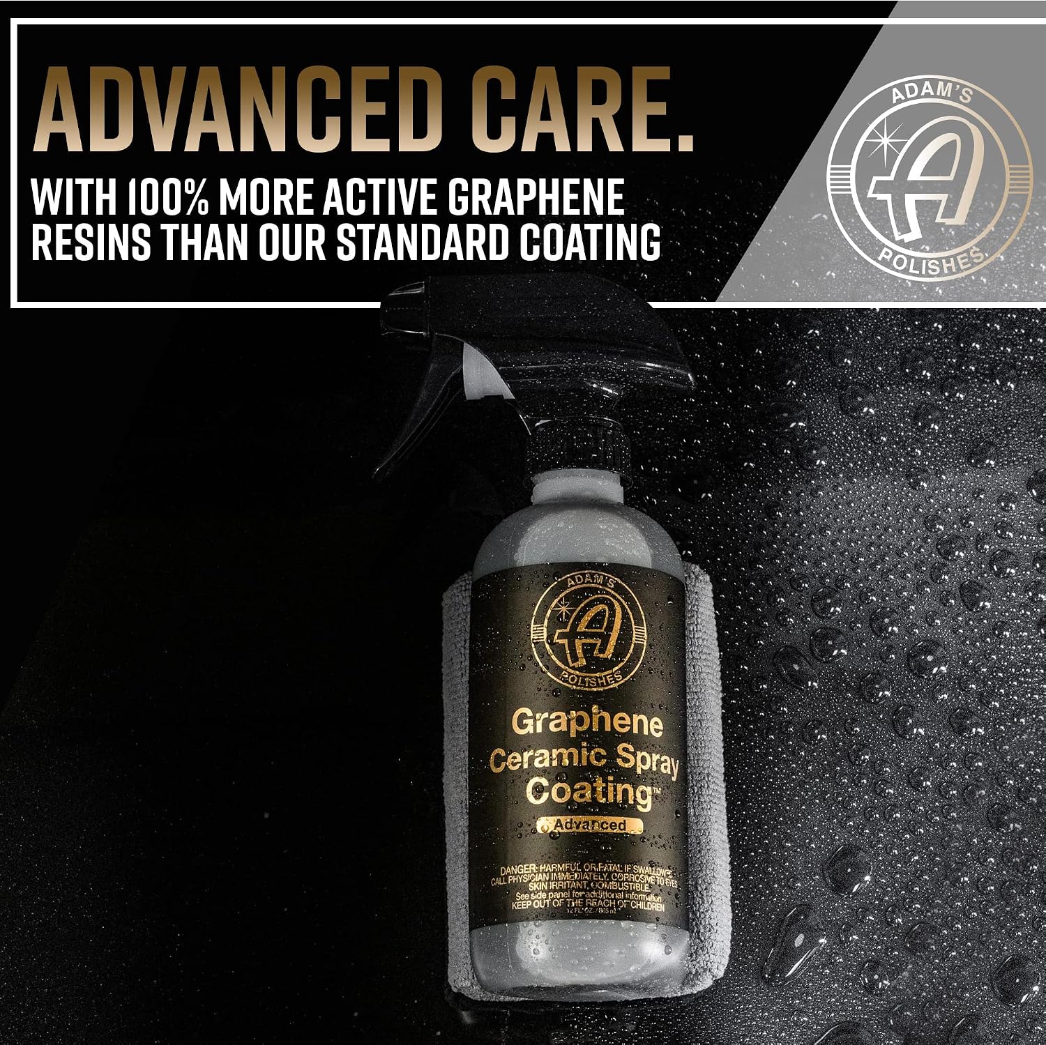 Adam's Advanced Graphene Ceramic Spray Coating Kit - 18+ Months Sprayable Graphene Oxide Ceramic Coating for Cars