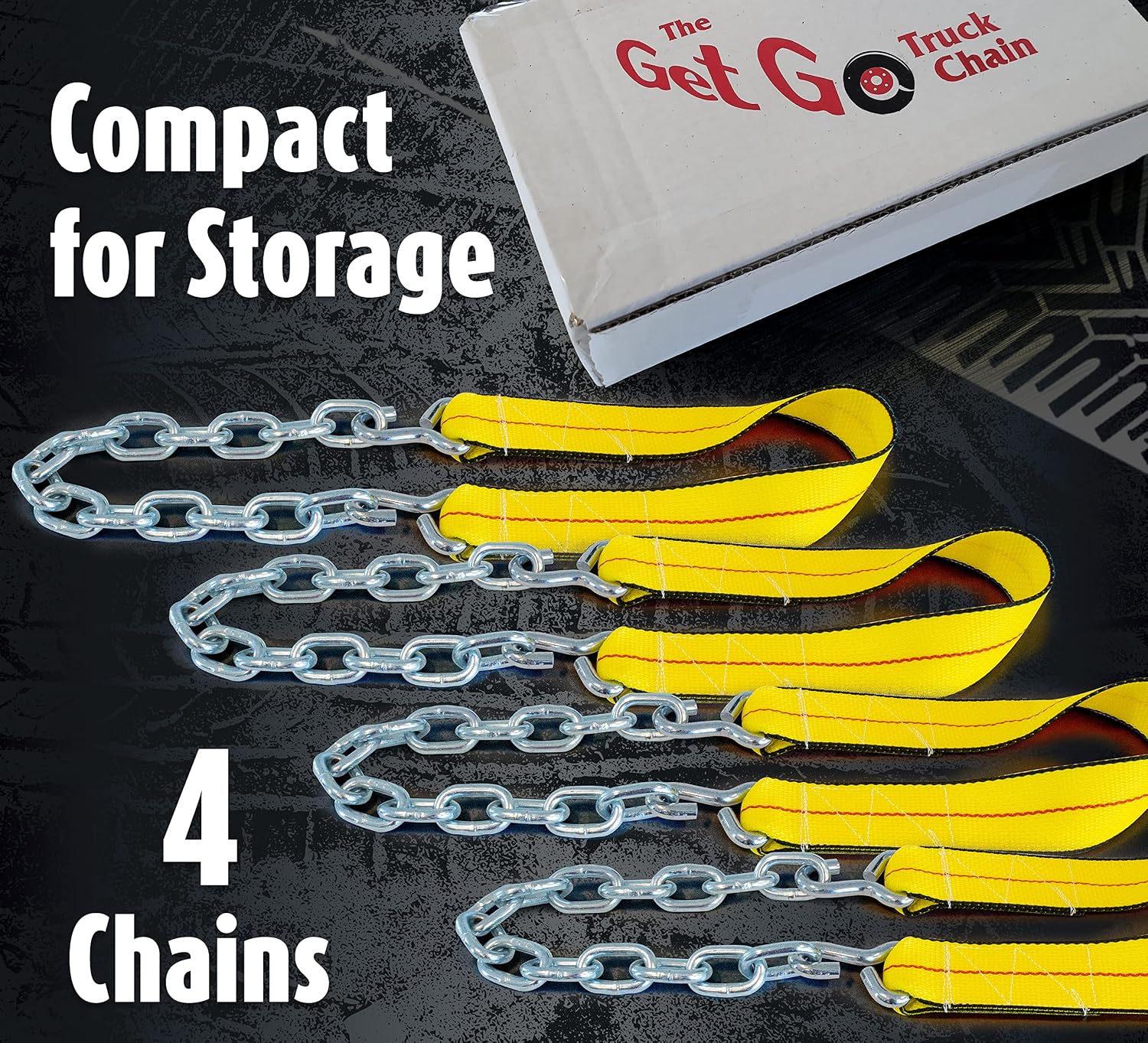 Offroad Snow Chains Alternative Traction Device For Semis & Large Trucks Easy Setup With Durable Strap & Chain Design