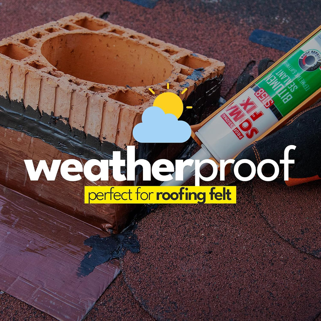 Roof Sealant (Stops Leaks) Waterproof Bitumen Sealant (10.5 fl oz / 310 ml)