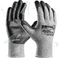 12/120 Pairs Cut Resistant Safety Work Gloves with Grip, 13 Gauge Seamless Shell with PU Coating, ANSI A2 A4 A6, Gray