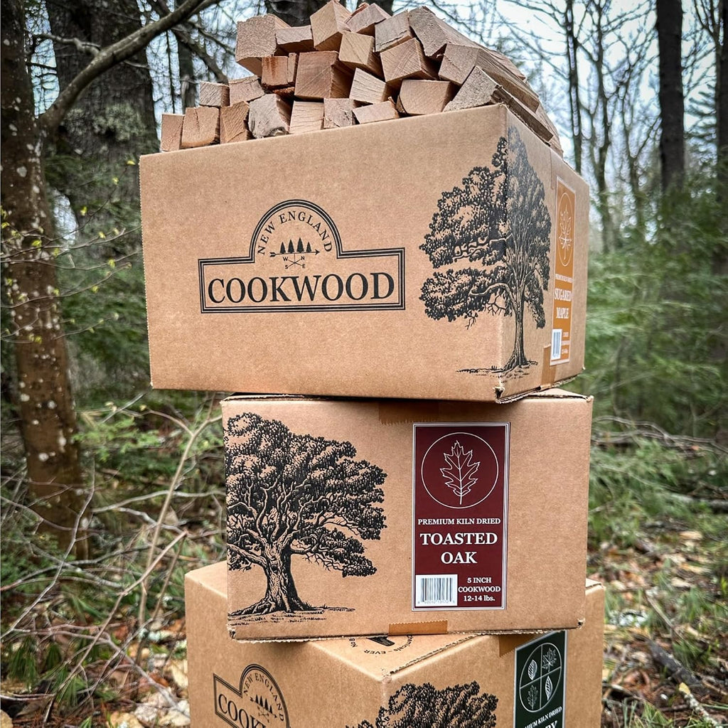 Savory Blend 5 Inch Universal Cooking Firewood - 14lbs. ~1000cuin Premium Kiln Dried Cooking Wood for Grills, Smokers