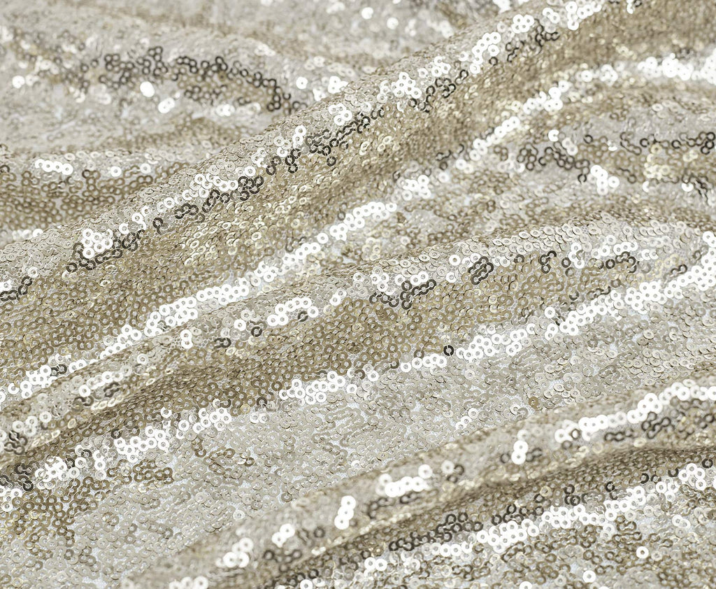50x80 inch Rectangular Sequin Tablecloth Champagne, Glitter Tablecloth for Bridal Shower Decorations, Birthday
