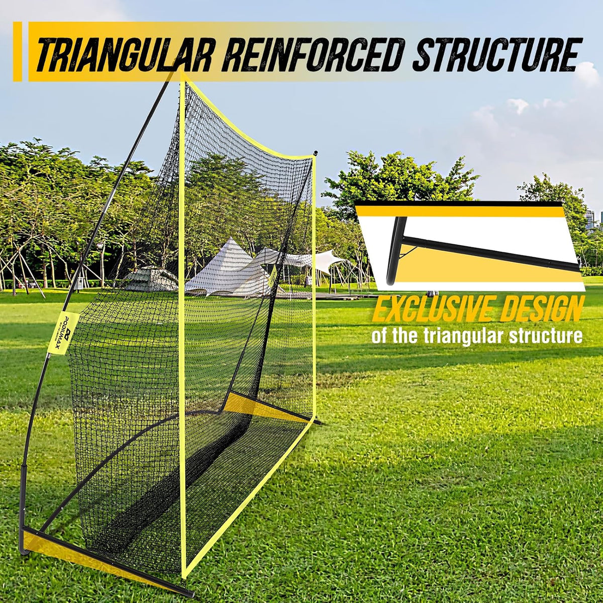 Golf Net, 10x7ft Golf Practice Net with Noise Reduce Silk Target Driving Real Balls, Hitting Nets for Backyard