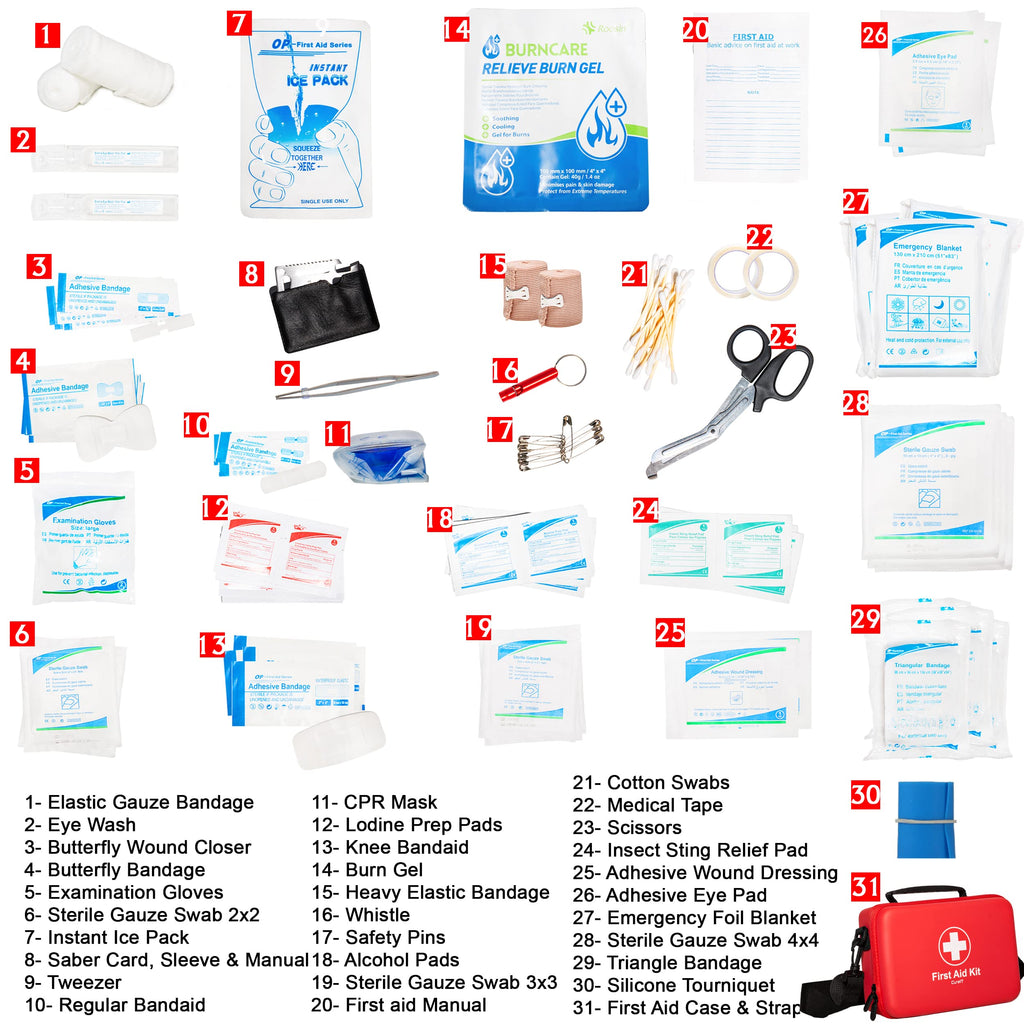 Premium First Aid Kit, Waterproof for Indoor and Outdoor