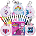 Cross Stitch Kit for Kids - 5 Easy Stamped Embroidery Kits for Beginners
