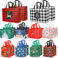 20 Pack Christmas Gift Bags Assorted Sizes, Reusable Tote Bags with Handle, Includes 4 Large 8 Medium 8 Small