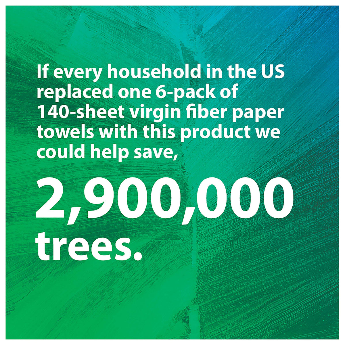 100% Recycled Paper Towels, 2 Ply, 140 Sheets, 6 Rolls