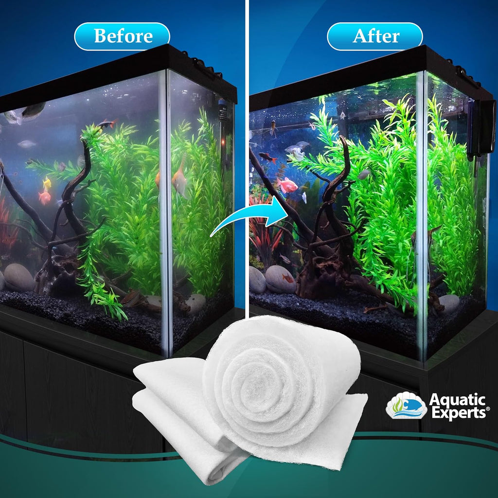 Aquarium Filter Floss for Fish Tank Filters - FilterFirst Aquarium Filter Pad - Media Roll for Crystal Clear Water