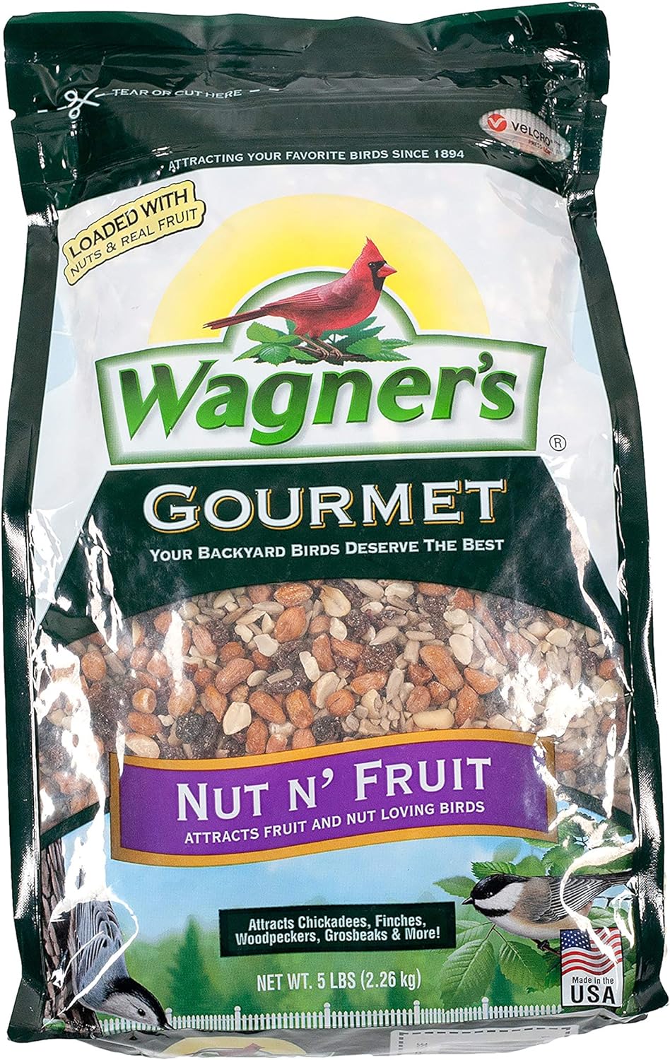 82072 Gourmet Nut & Fruit Wild Bird Food, 5 Pound (Pack of 1)