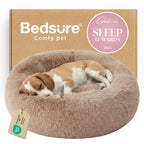Calming Dog Bed Medium Large Size Dogs Washable Pet Bed,33ins Camel