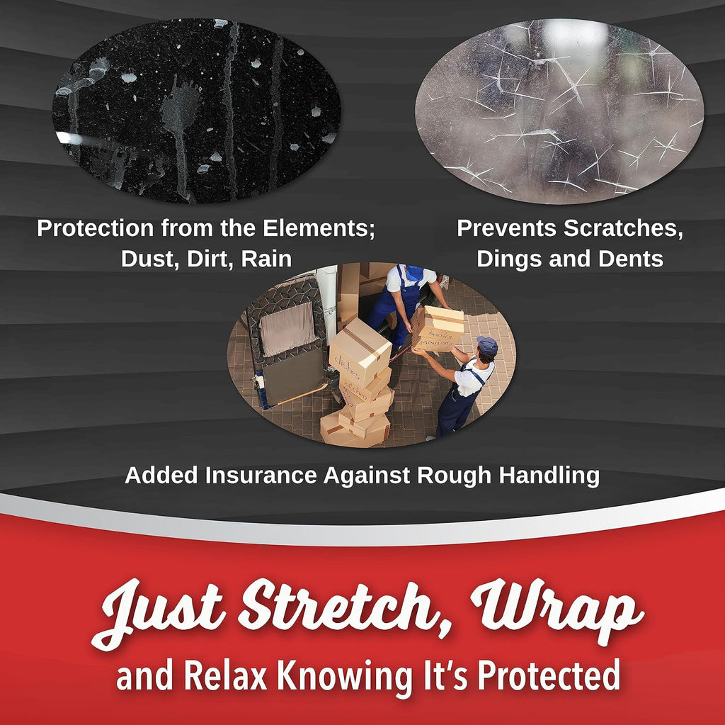 Mini Hand Stretch Wrap 2Pack 5 Inch 1000Ft 80 Gauge Shrink Wrap | Heavy Duty Industrial Strength Mini Shrink Wrap