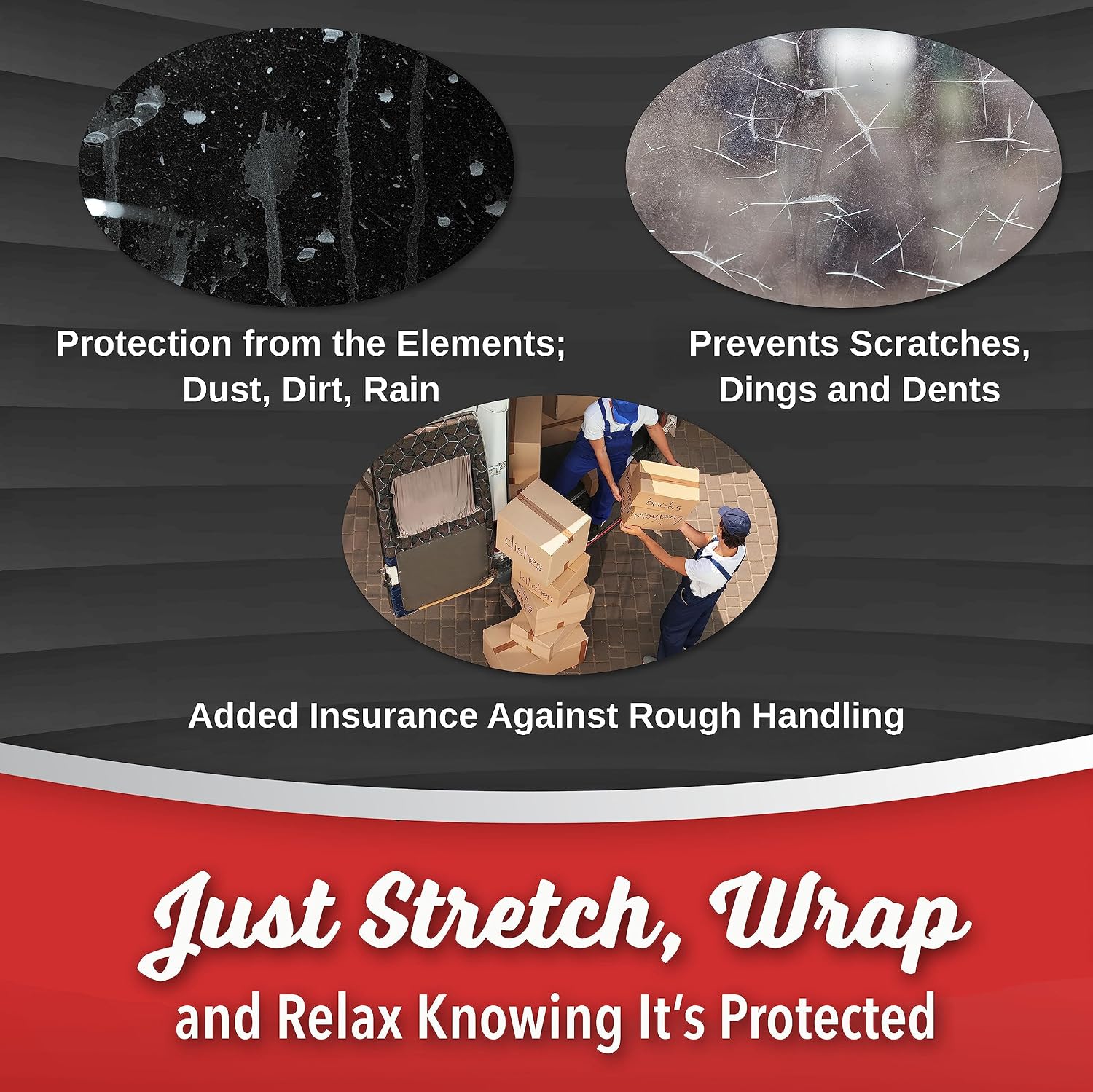 Mini Hand Stretch Wrap 2Pack 5 Inch 1000Ft 80 Gauge Shrink Wrap | Heavy Duty Industrial Strength Mini Shrink Wrap