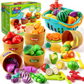 Learning Toys Play Food Set for Toddlers, Cutting Food for Preschool Activities, Play Kitchen Accessories