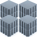 100 Pack Drainage Mats Interlocking Tiles 10" x 10" Rubber Floor Tiles Rubber Mats Non Slip Modular Interlocking