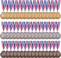 48 Piece Gold Silver Bronze Award Medals-Winner Medals Olympic Style | Gold Silver Bronze Medals Awards Medals for