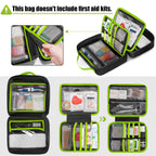 Waterproof Empty First Aid Bag with a Detachable Panel