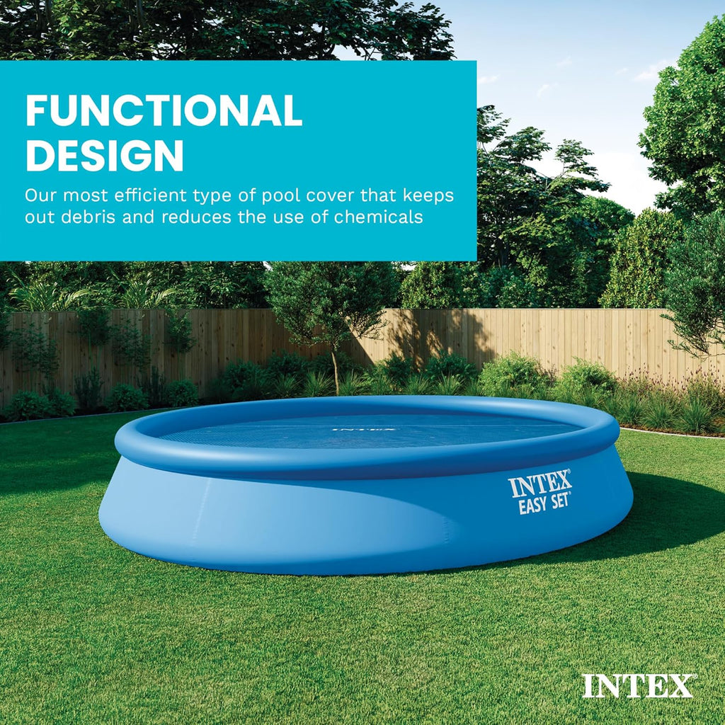 28013E Solar Pool Cover: for 15ft Round Easy Set and Metal Frame Pools – Insulates Pool Water – Reduces Water