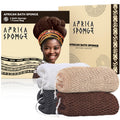 African Net Sponge Authentic - Exfoliating Body Scrubber Bath Sponge - Washcloth Back Scrub for Shower Body
