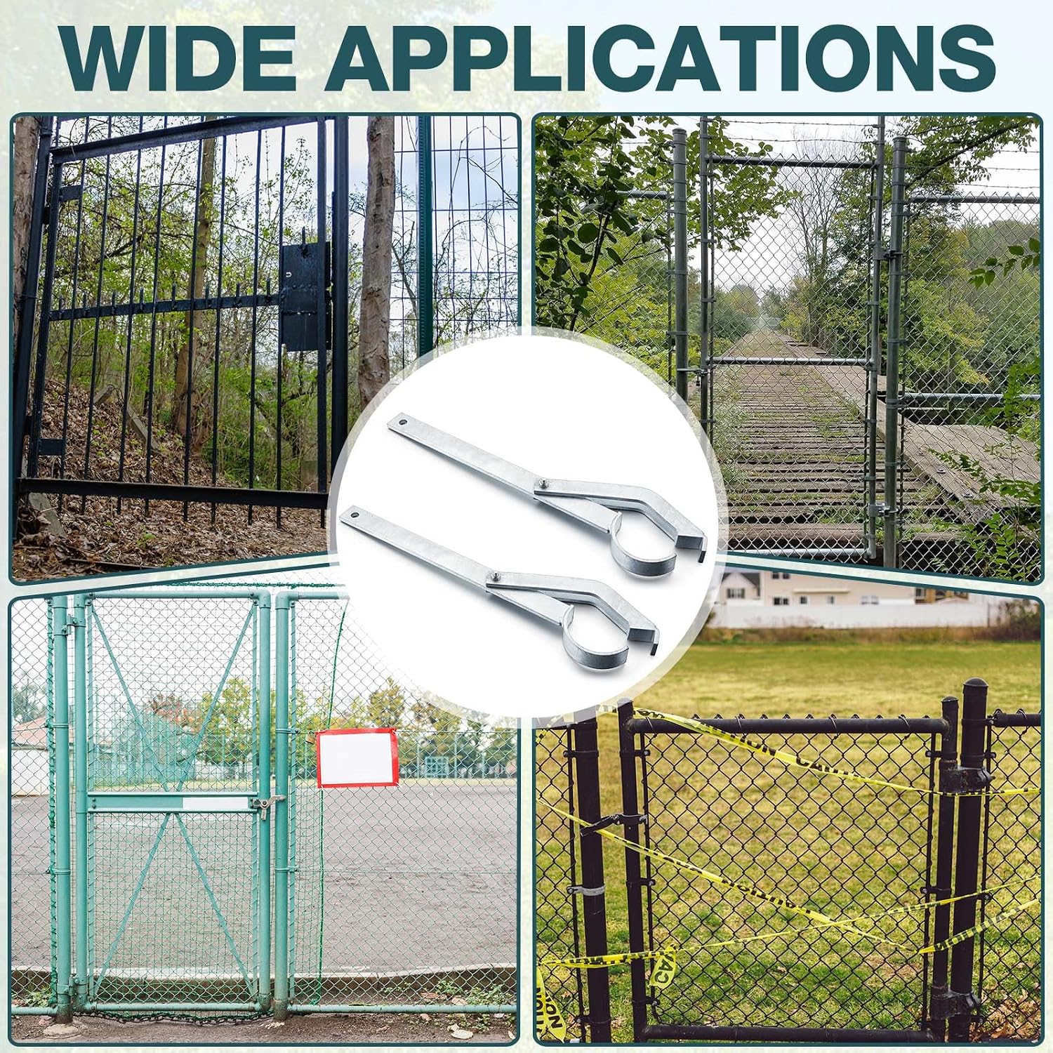 2 Pcs 1' 3" Chain Link Fabric Fence Stretcher Tool Galvanized Chain Link Fence Wire Stretcher Bar Manual Fabric Tool