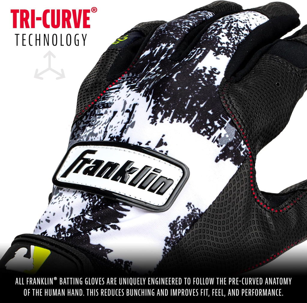 MLB Youth Teeball Batting Gloves - Flexible Pro Kids Baseball + Softball Gloves for Boys + Girls