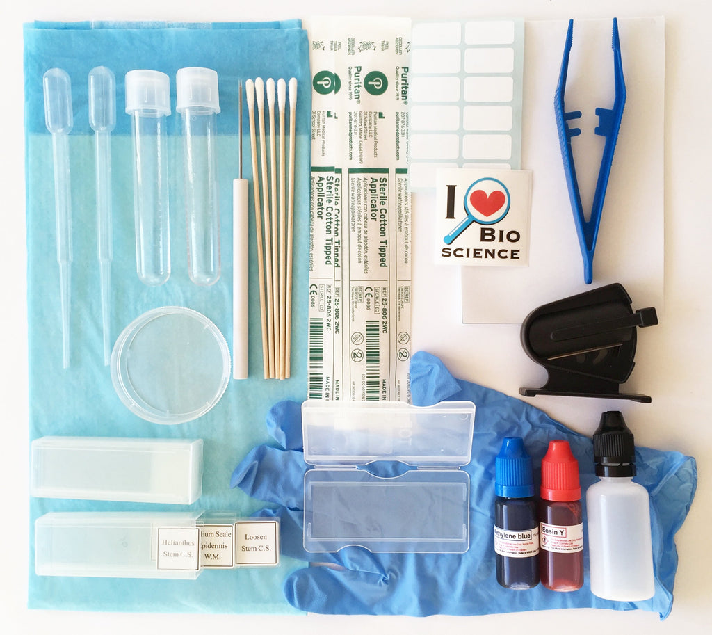 All-in-One Microscope Slide Preparation Kit, 40 Pieces