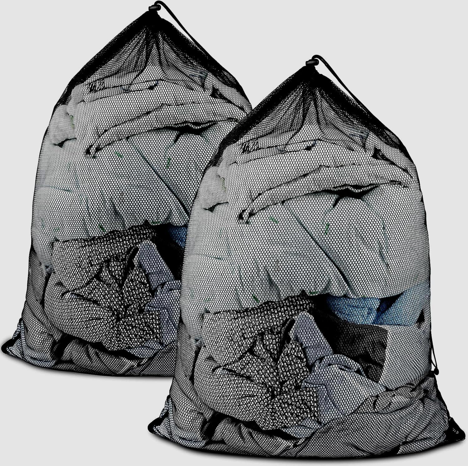 Large Mesh Laundry Bags: 2 Pack 24" x 36" Heavy Duty | Soft Breathable, Machine Washable