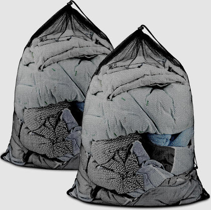Large Mesh Laundry Bags: 2 Pack 24" x 36" Heavy Duty | Soft Breathable, Machine Washable