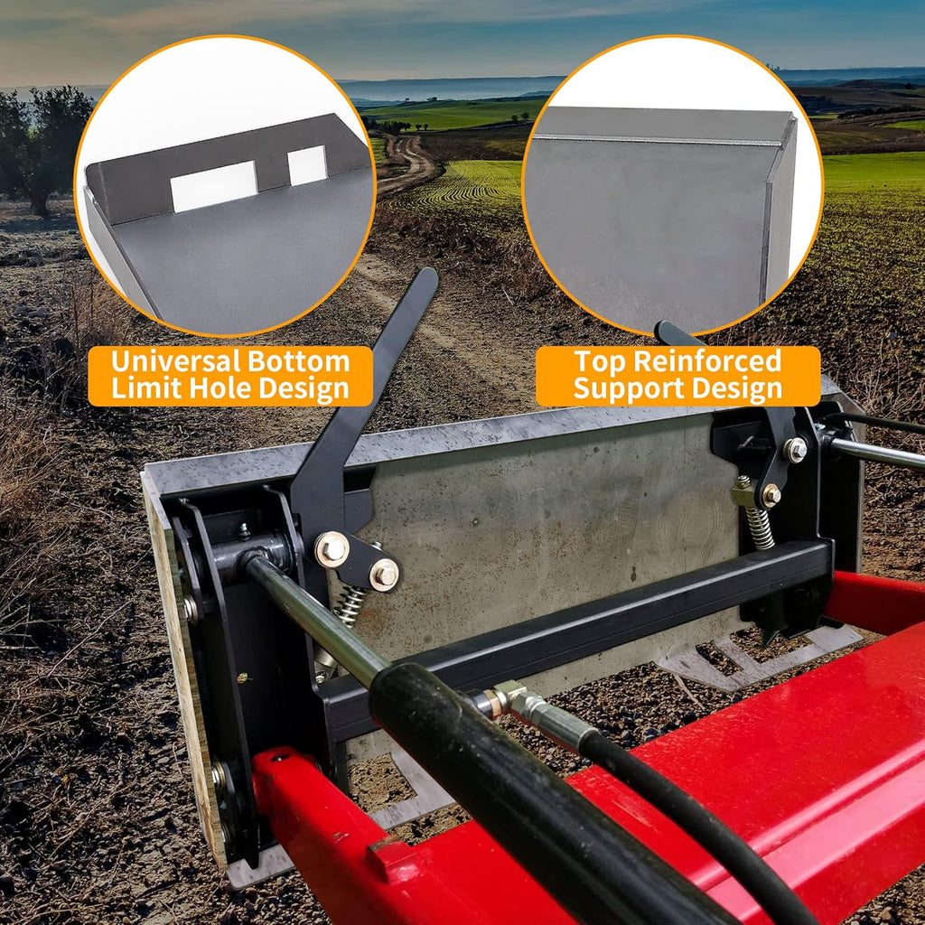 5/16" Skid Steer Attachment Plate quick attach mount plate & quick attach adapter Compatible with Kubota and Bobcat