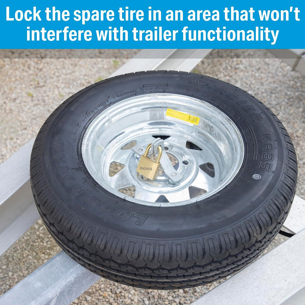 Lockable Spare Tire Carrier for Boat Trailer