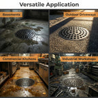 4.72 Inch Cast Iron Drain Cover, Round Replacement Floor Drain Strainer