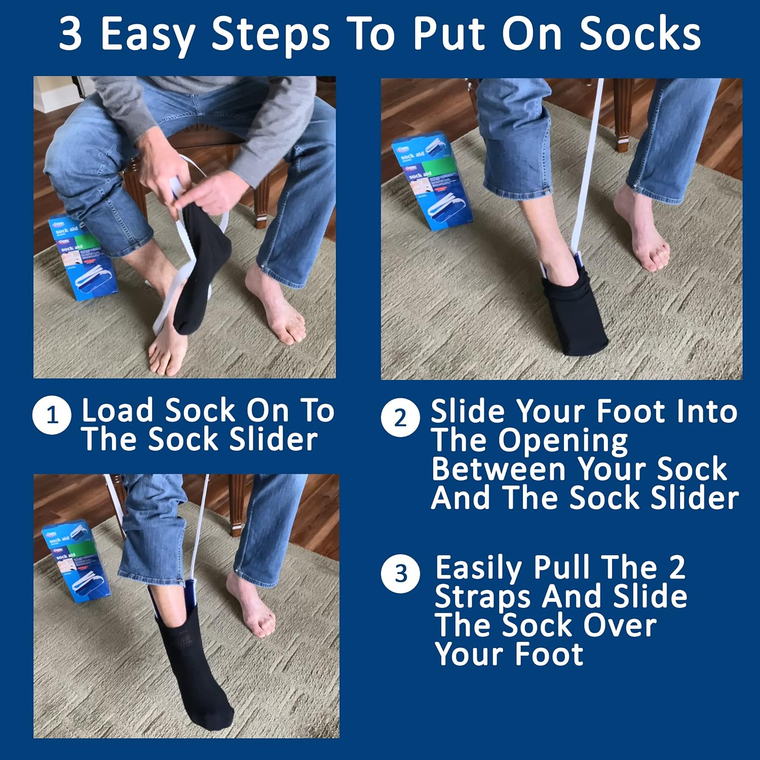 Sock Aide Device For Seniors - Sock Assist Device For Elderly and Sock Helper for Seniors, Disabled, Great Sock