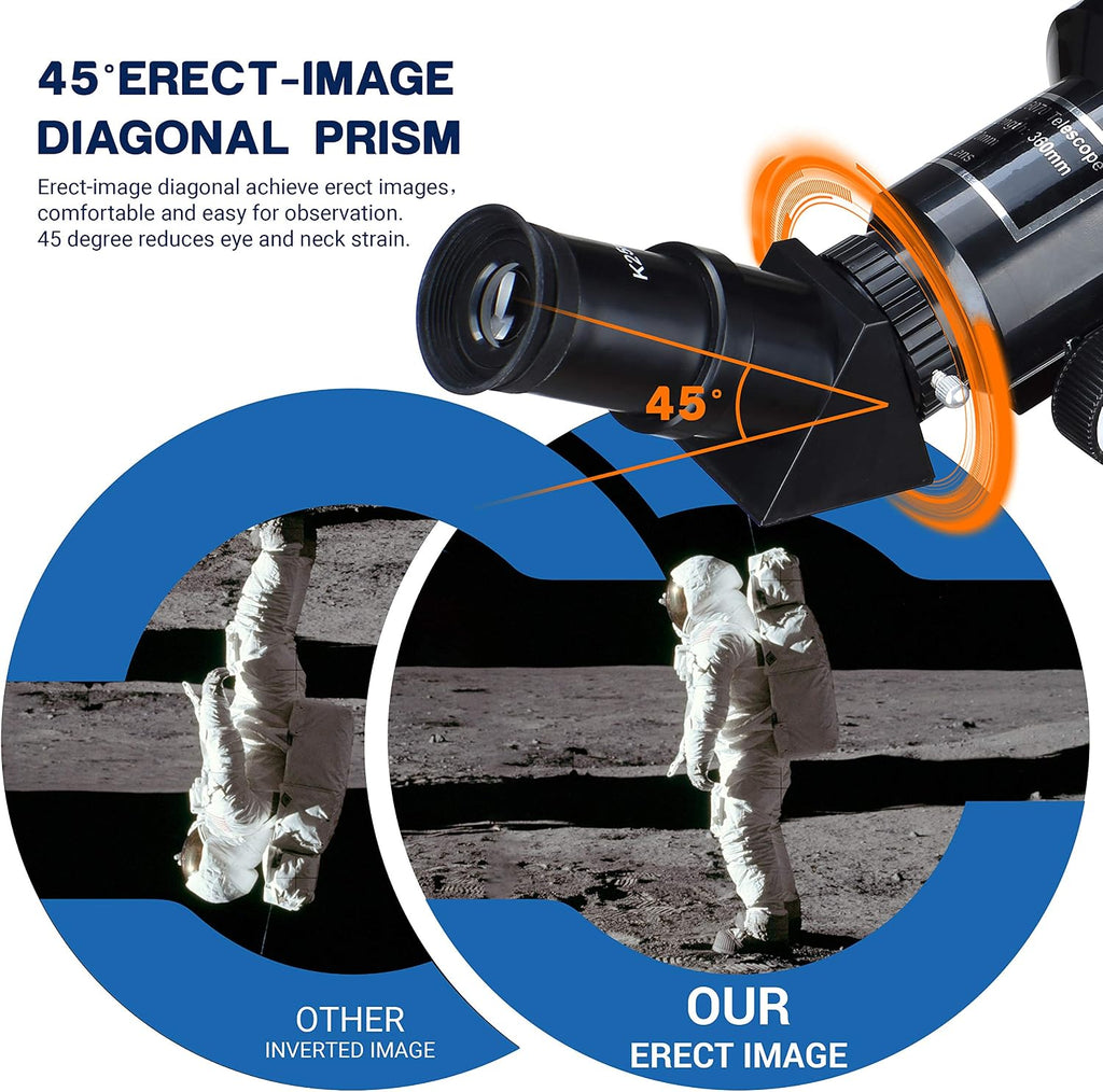 Telescope for Adults, 70mm Aperture Refractor Telescopes (15X-180X) for Astronomy Beginners, Portable Travel