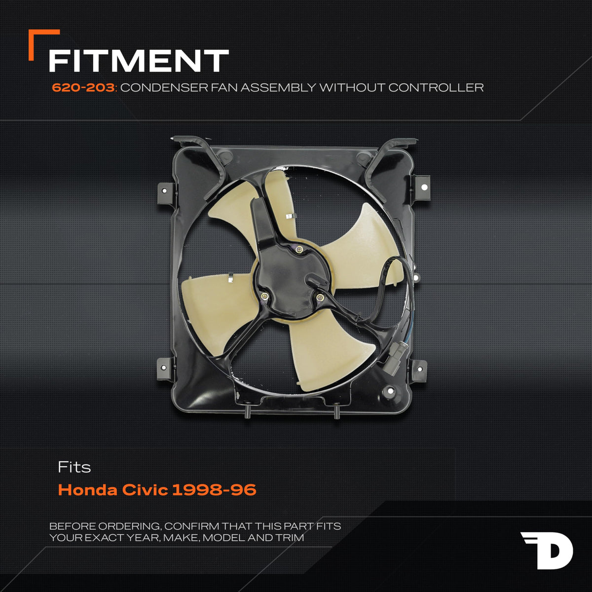 Dorman 620-203 A/C Condenser Fan Assembly