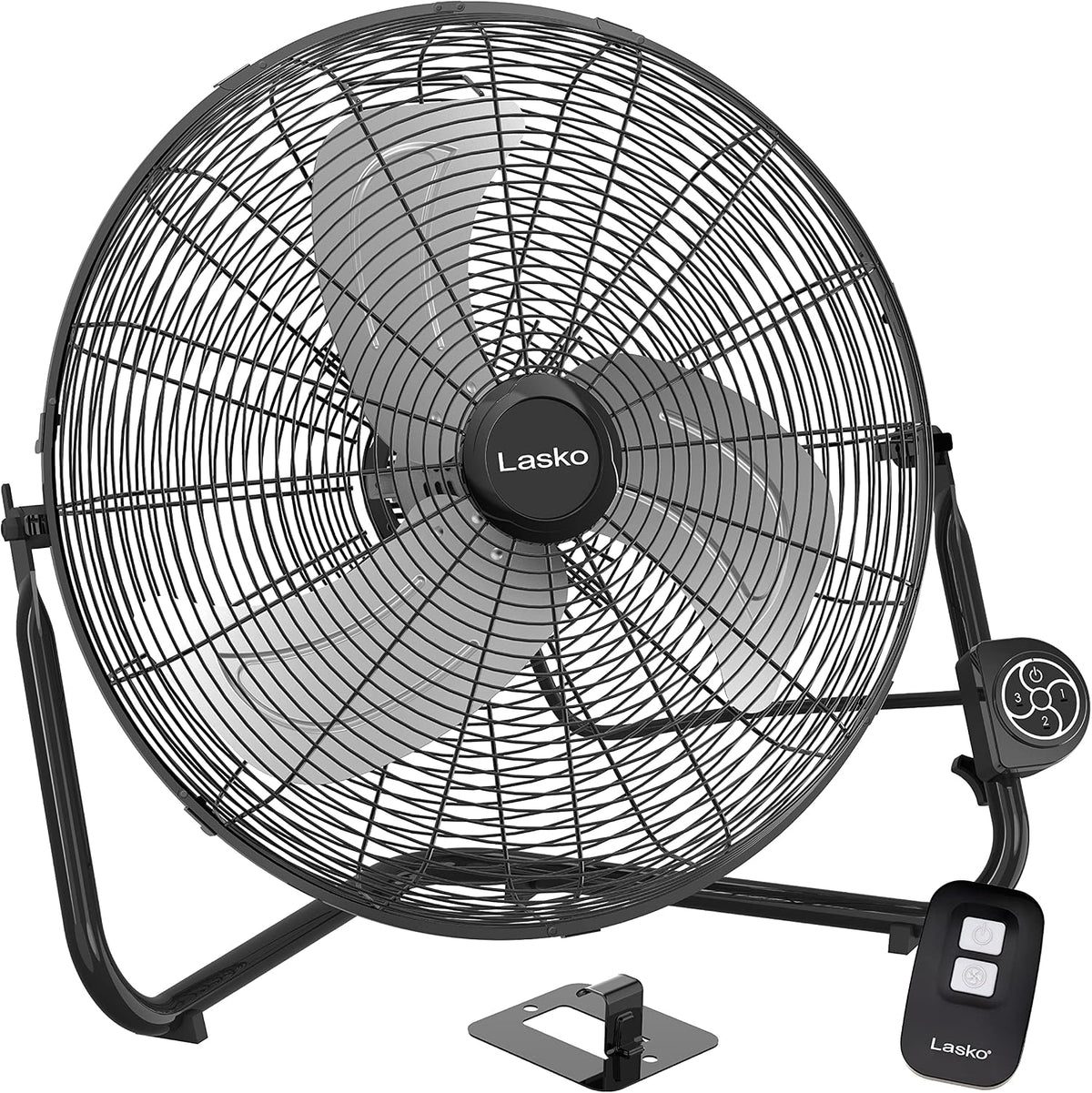 Lasko High Velocity Wall Mount and Floor Fan - 20" - H20660 - Black