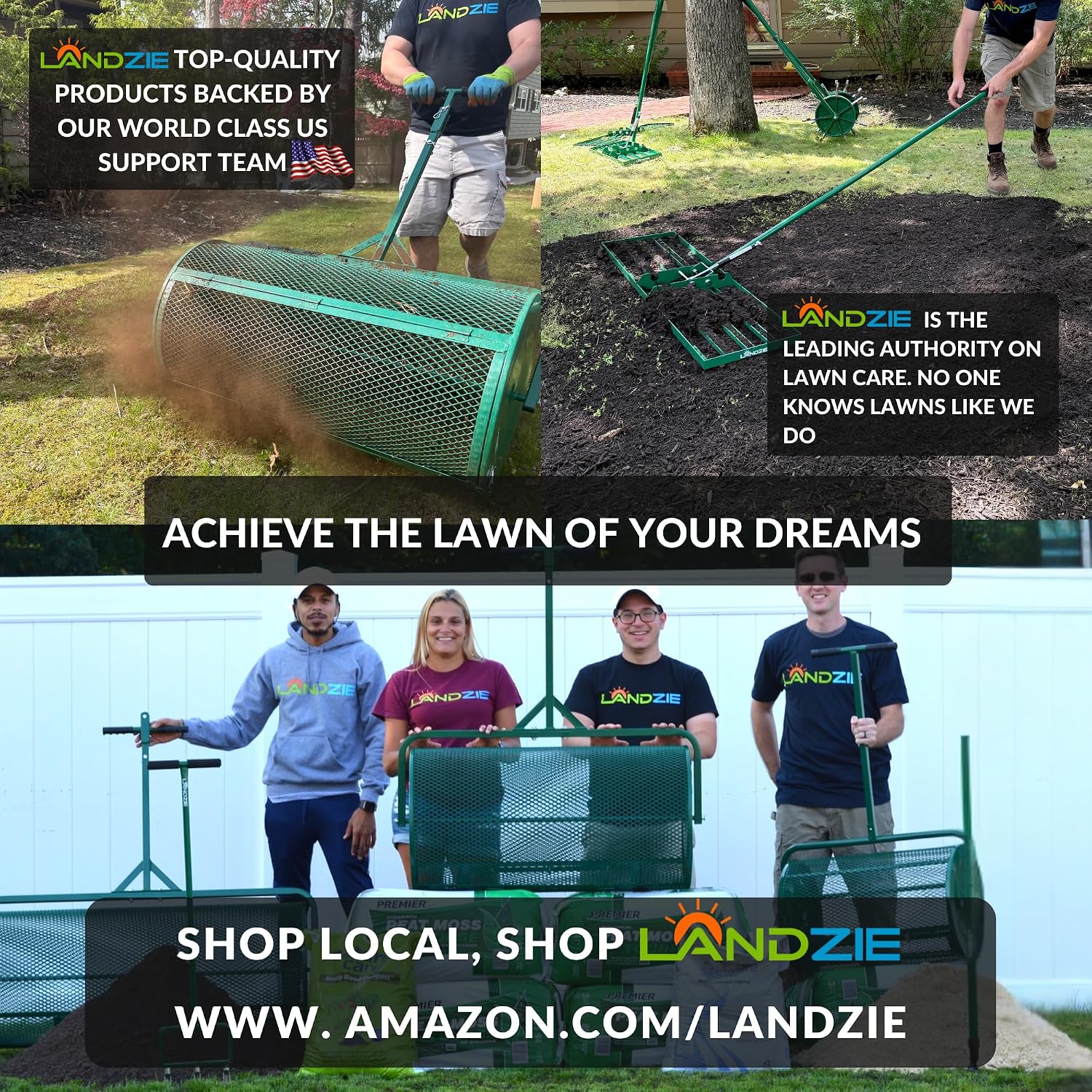 AeroCore Rolling Lawn Aerator – Manual Core Plug Aerator with Chamfered Hollow Tines – Heavy-Duty 38.8 Pound Wheel